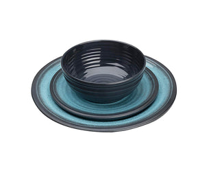 Melamine Essentials Dinner Set 12pc Granite Aqua***