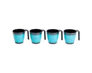 Melamine Essentials Mug Set 4pc Granite Aqua***