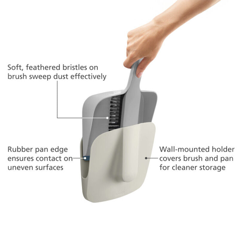 Joseph CleanTech Wall Mounted Dustpan and Brush