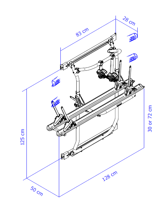 Thule Elite G2 Van Bike Rack for Fiat Ducato After 2007