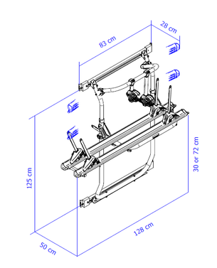 Thule Elite G2 Van Bike Rack for Fiat Ducato After 2007