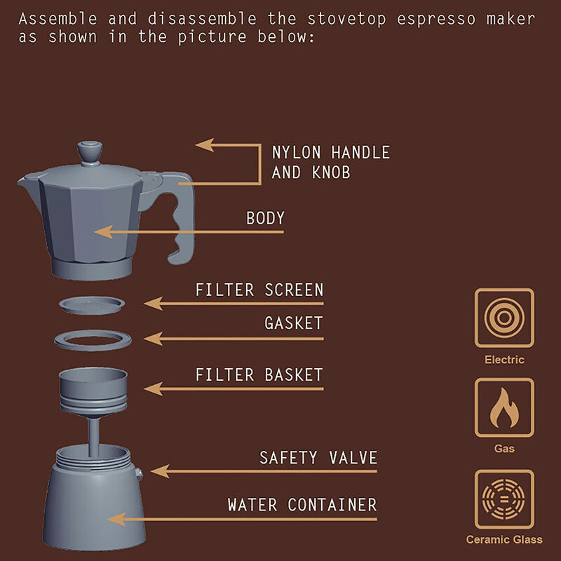 Tramontina Italian Espresso Coffee Maker 320ml