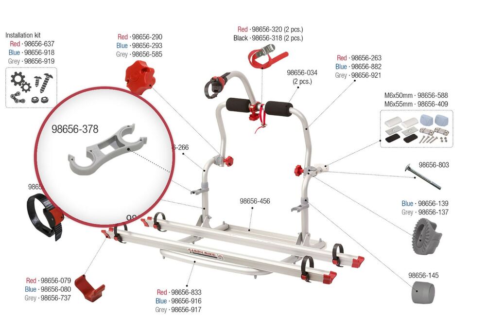 Fiamma Bike Rack Part - Fold Up Retainer/Holder
