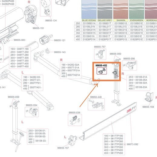 Fiamma Awning Part - F45 Series Leg Hand Wheel Kit