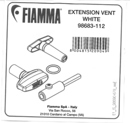 Fiamma Vent Part - Roof Vent Handle Extension Kit 8.5cm