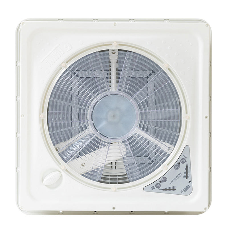 Fiamma Turbo Vent 160 Premium White with White Frame 400 x 400mm
