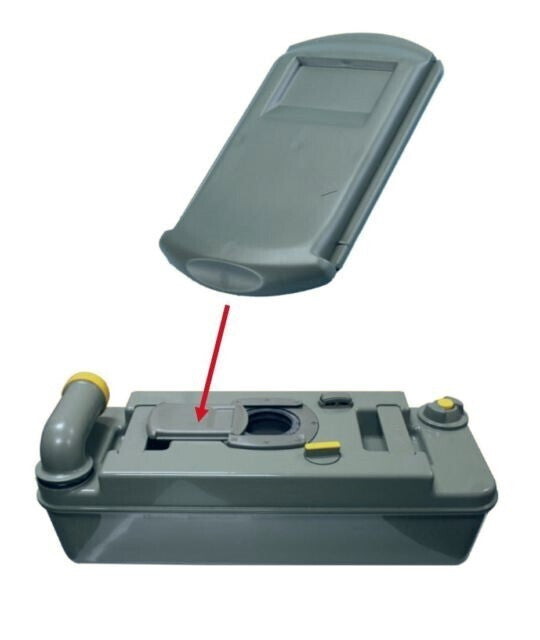 Thetford Toilet Part - C2/C4/C400 Cassette Sliding Cover Mid Grey