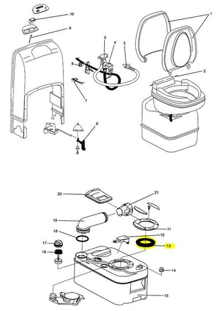 Thetford Toilet Part - Cassette Lip Seal - After 06/2000