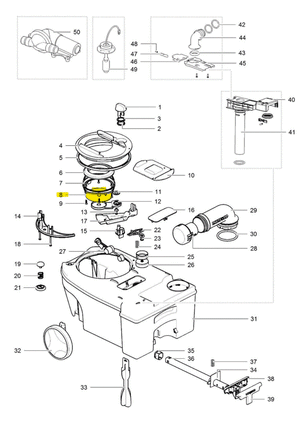 Thetford Toilet Part - C250/C400 Cassette Blade