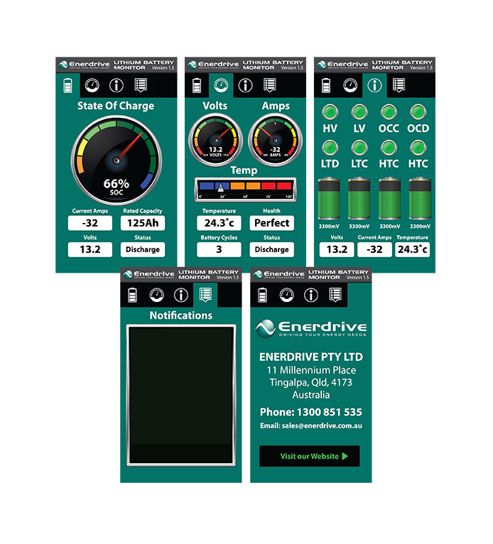 Enerdrive B-TEC G2 Lithium Battery with Bluetooth Monitor 12V/200AH***