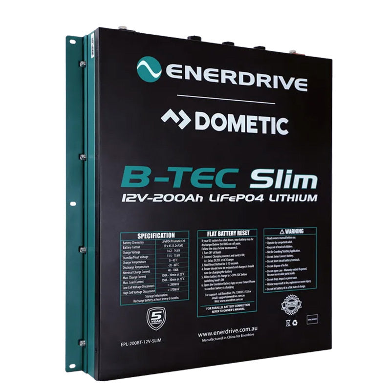 Enerdrive B-Tec Slimline Lithium Battery 200AH/12V***