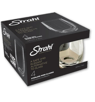 Strahl Design Stemless Wine Glass 247ml 4pk