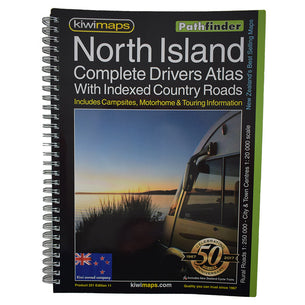 KiwiMaps North Island Complete Drivers Road Atlas