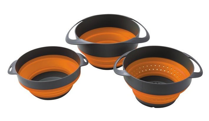 Kiwi Camping Collapsible Bowl and Colander Set 3pc