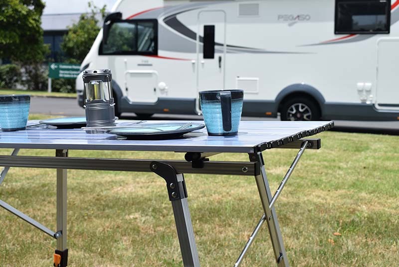RVSC Aluminium Slat Table 90 x 52cm