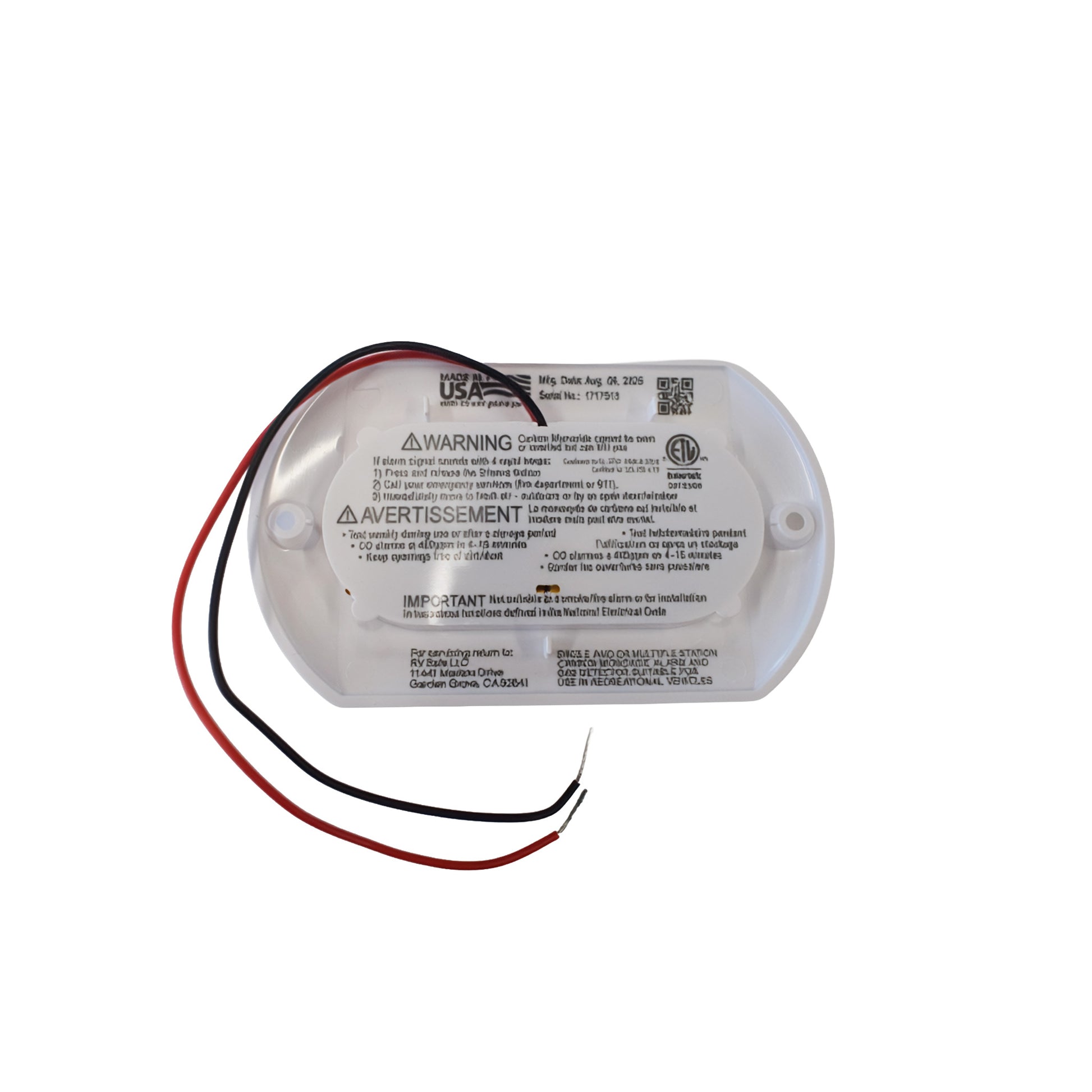 Buy RV Safe LPG/CO Gas Alarm White 12V by RV Safe online - RV Super Centre