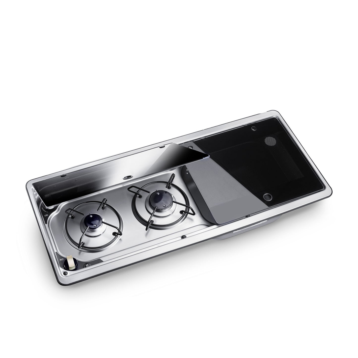 Dometic 2 Burner Hob/RH Sink Combo with Glass Lid