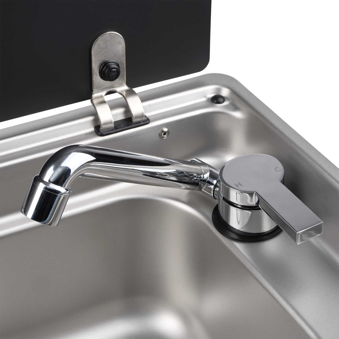 Dometic 2 Burner Hob/RH Sink Combo with Glass Lid