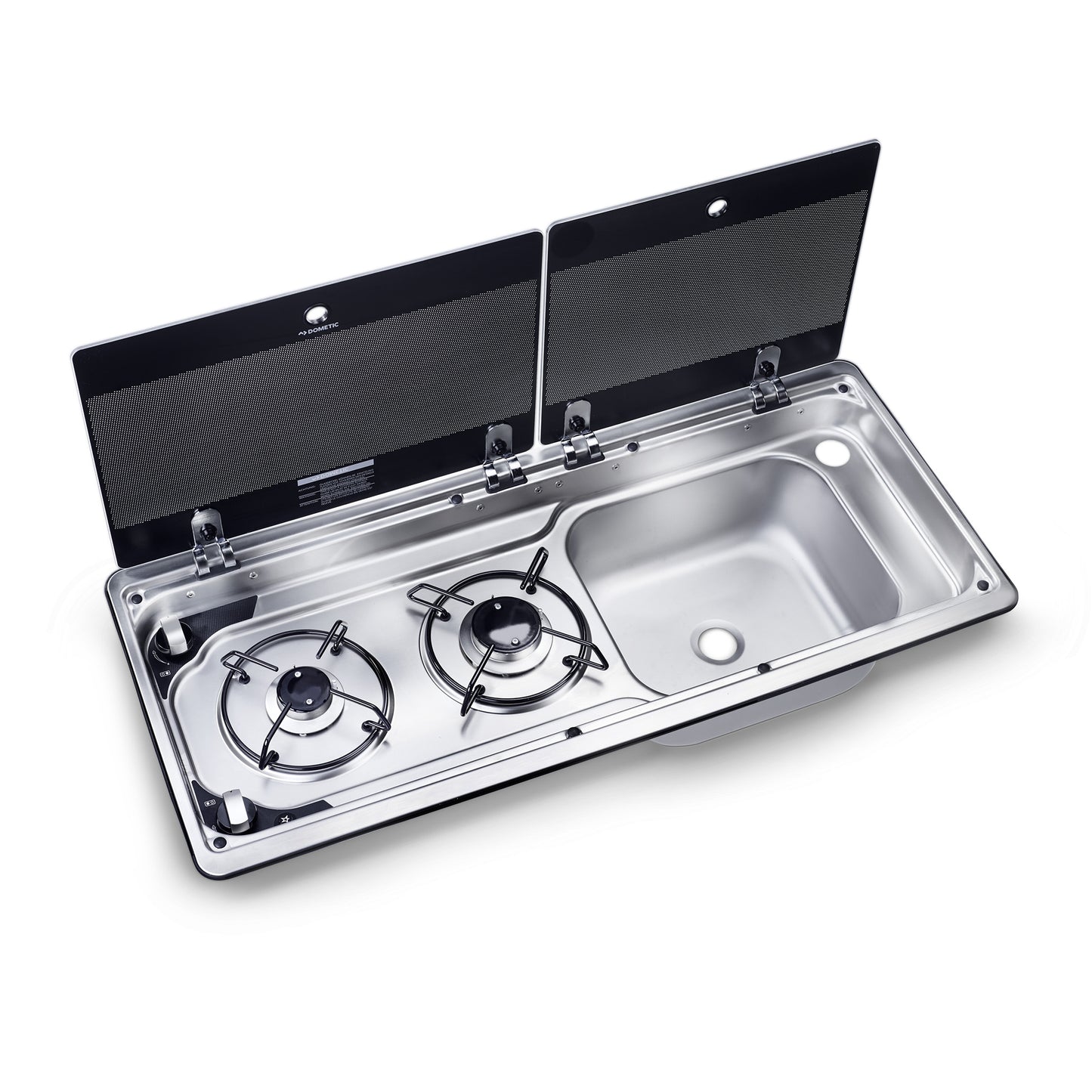 Dometic 2 Burner Hob/RH Sink Combo with Glass Lid