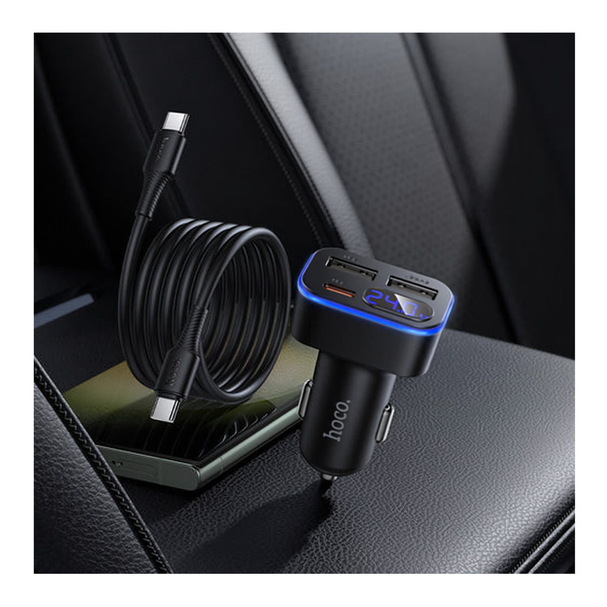 HOCO 3 Ports USB Car Charger 42W