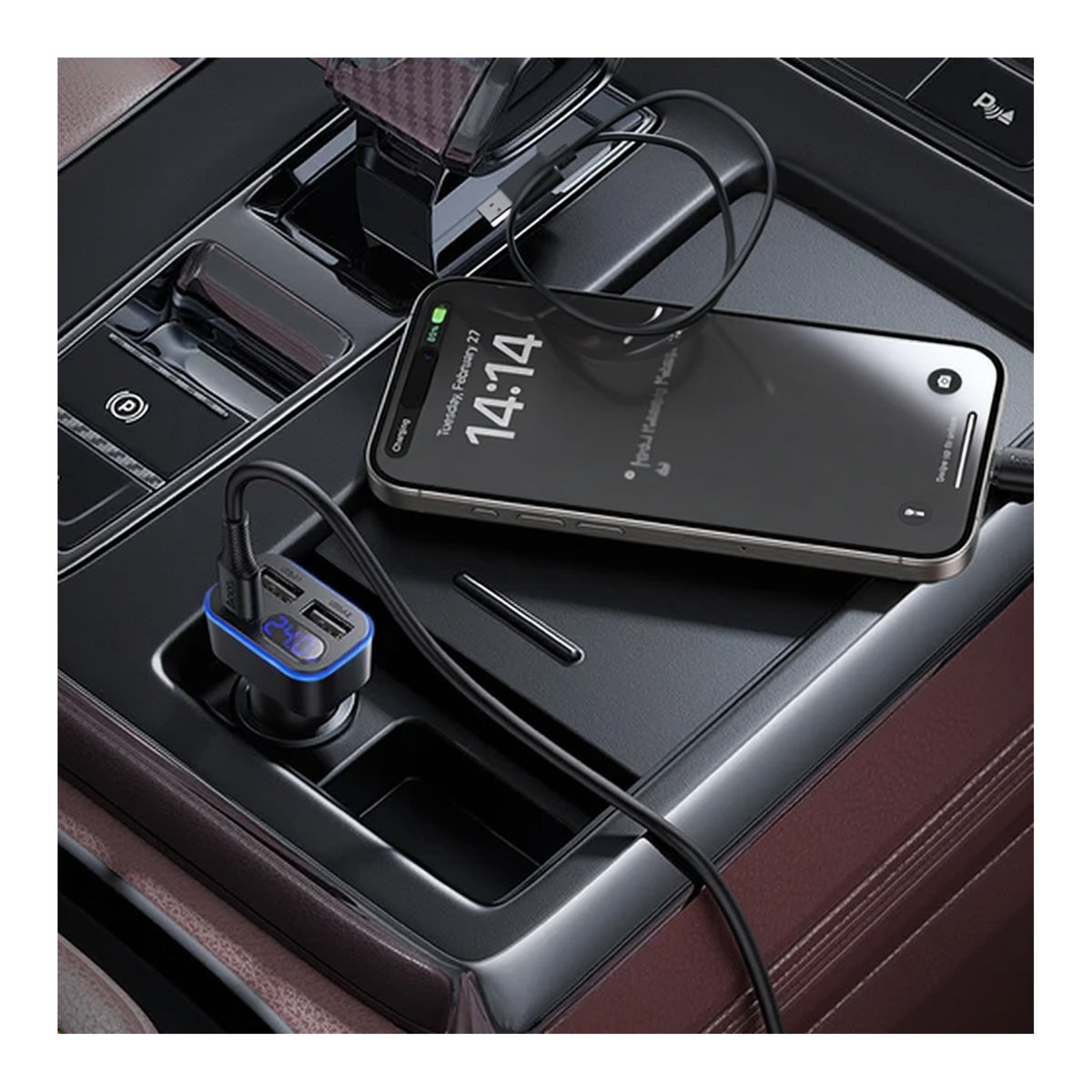 HOCO 3 Ports USB Car Charger 42W