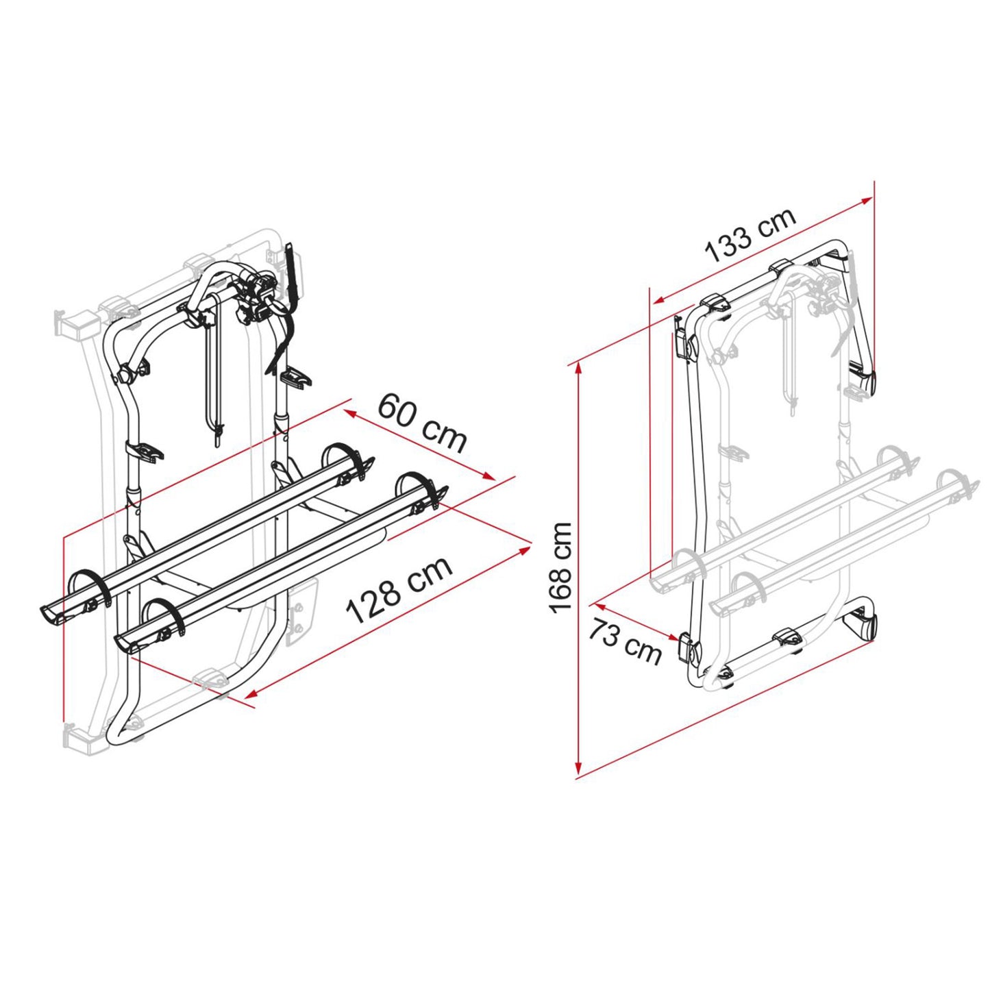 Fiamma Carry-Bike Frame Kit for Merc Sprinter Van after 2018 (Max 50kg)