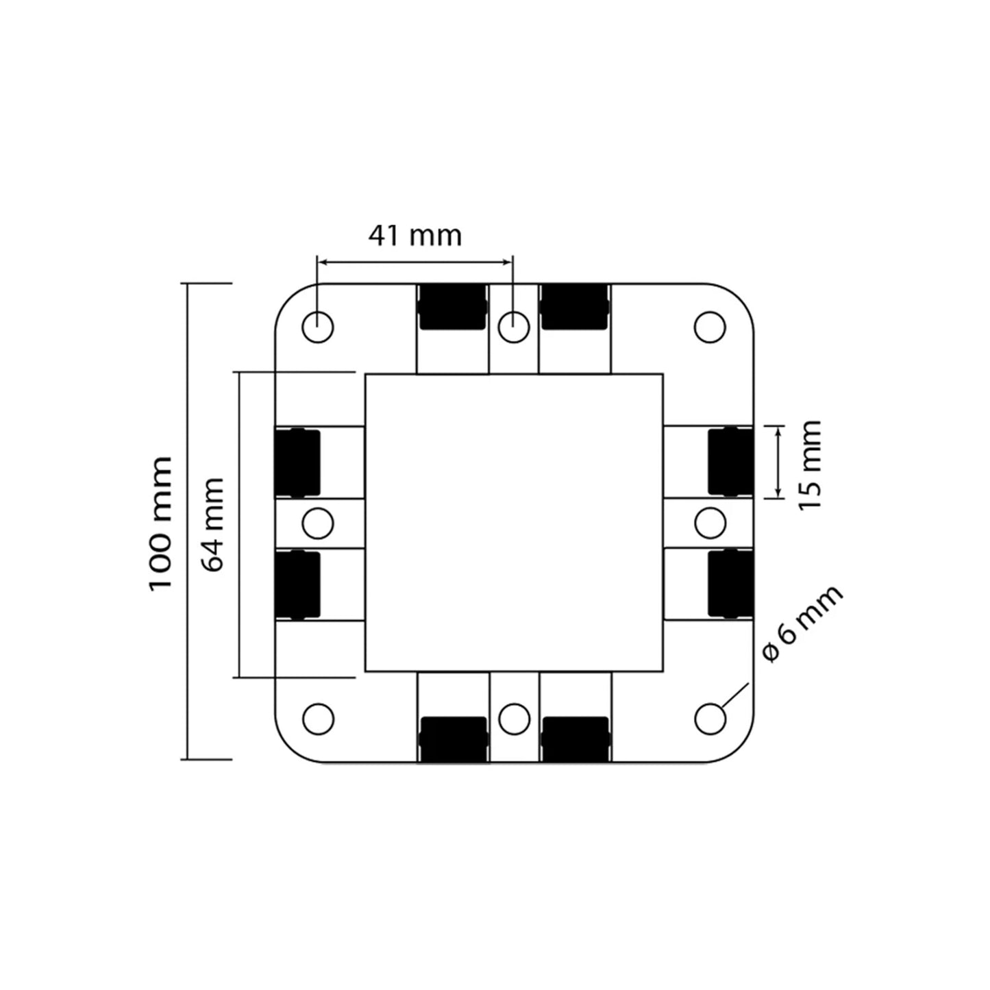 Sphere Cable Entry Plate Black