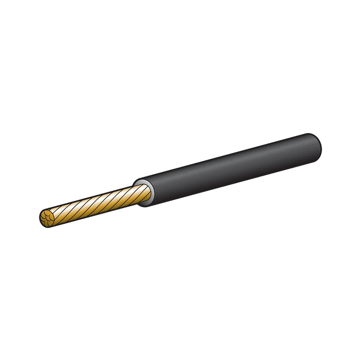 Narva Auto Cable Single Core 6mm/50Amp Black 3m