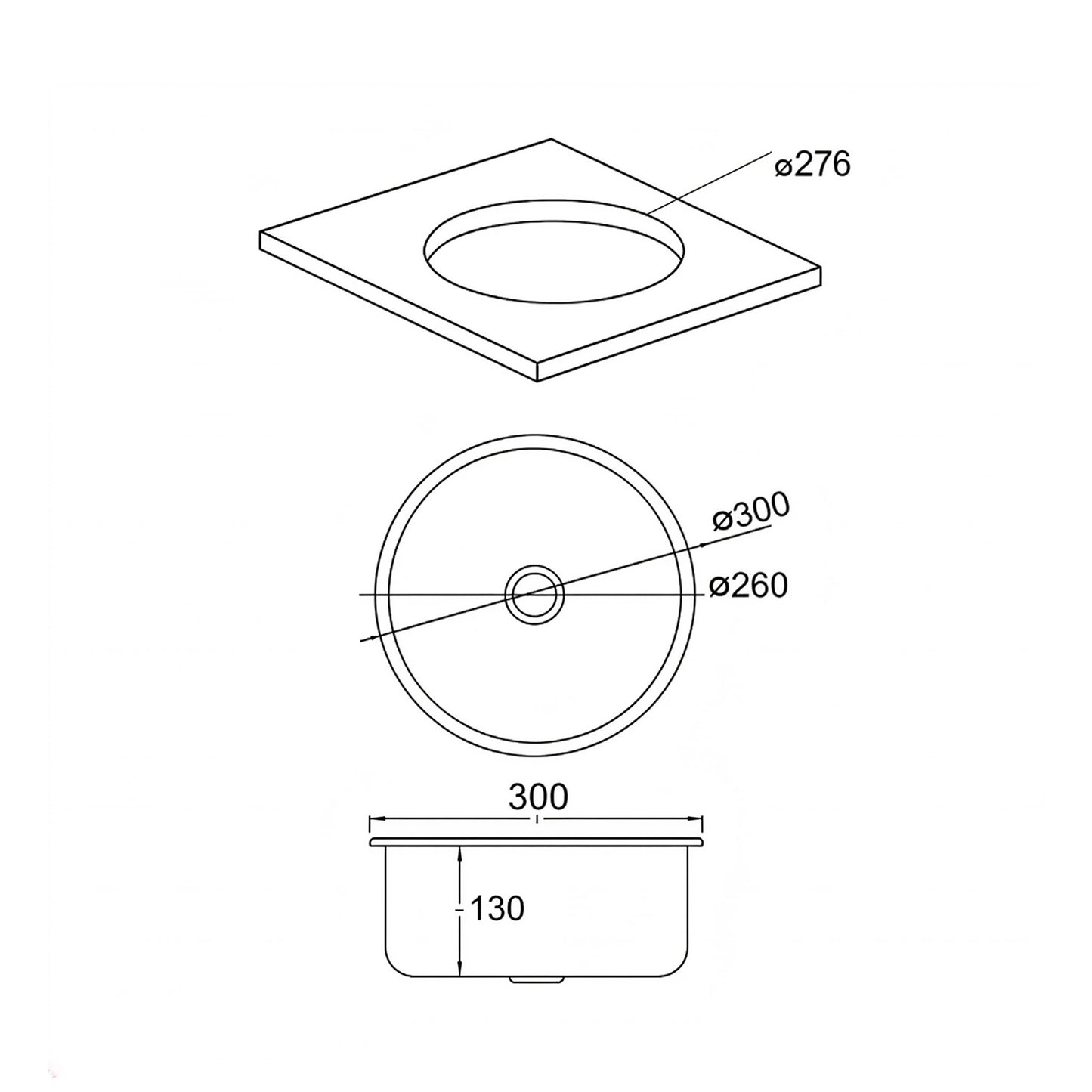 Everroam Cylindrical Sink (300 x 150mm)