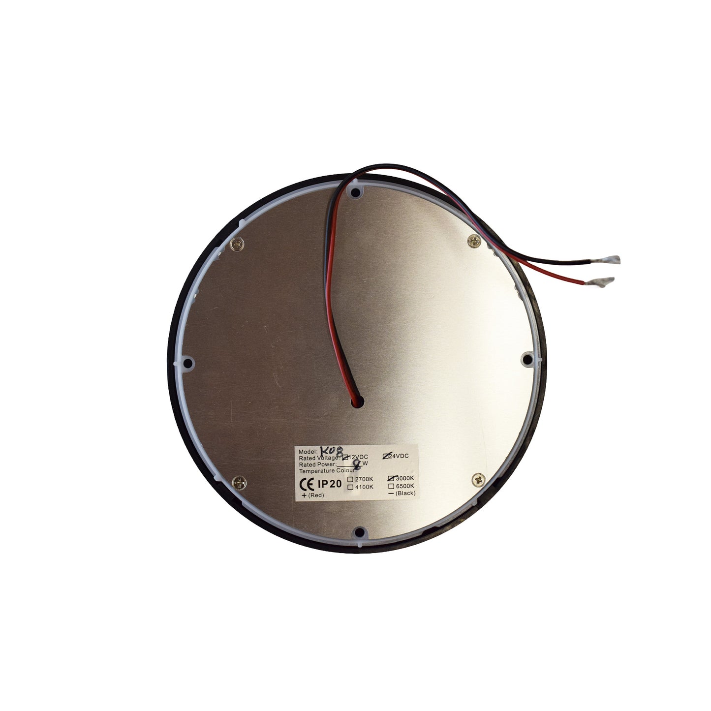 Interior Downlight with Black Trim 140mm 12V Warm White
