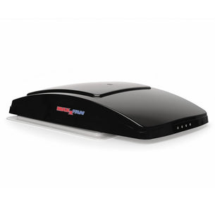 MaxxAir Maxxfan Deluxe Fan/Vent Power Lift 14" x 14" - Smoked