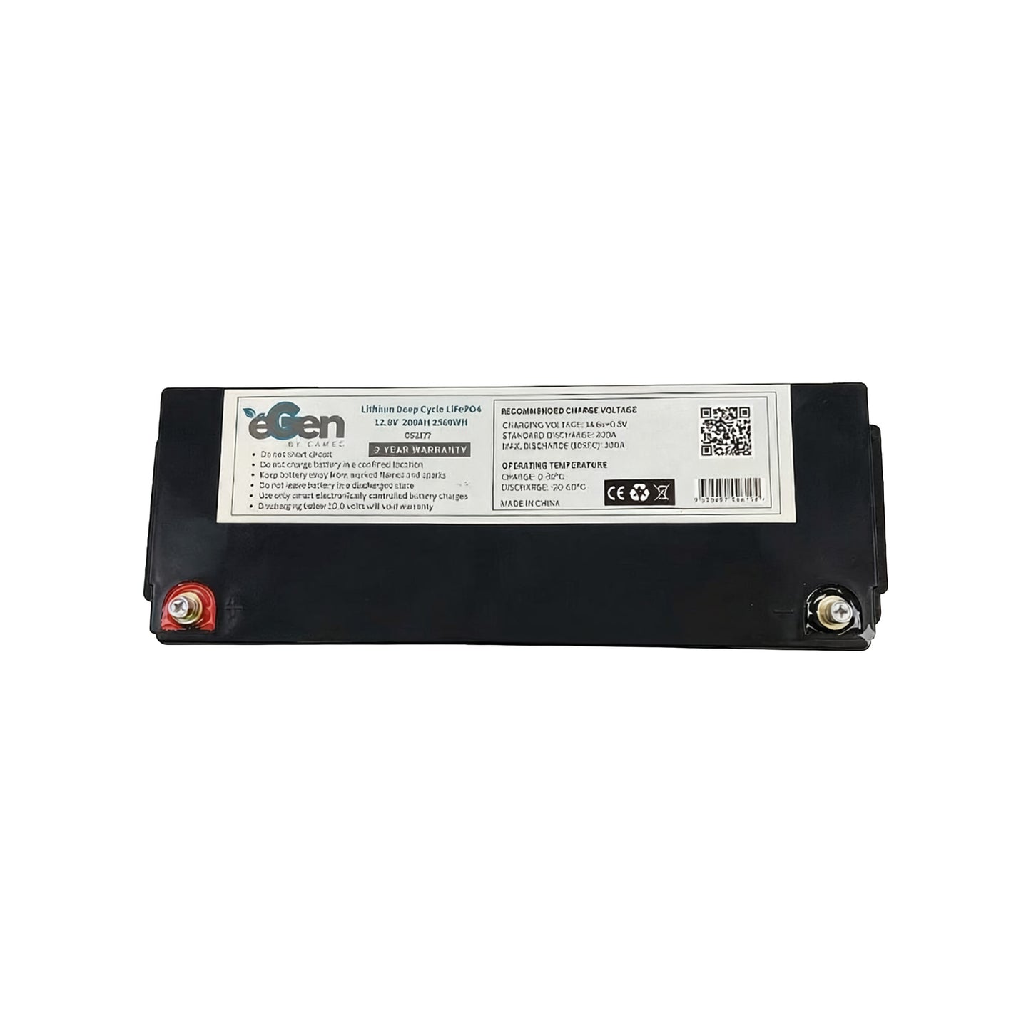 eGen Deep Cycle Lithium Battery 12V/200AH