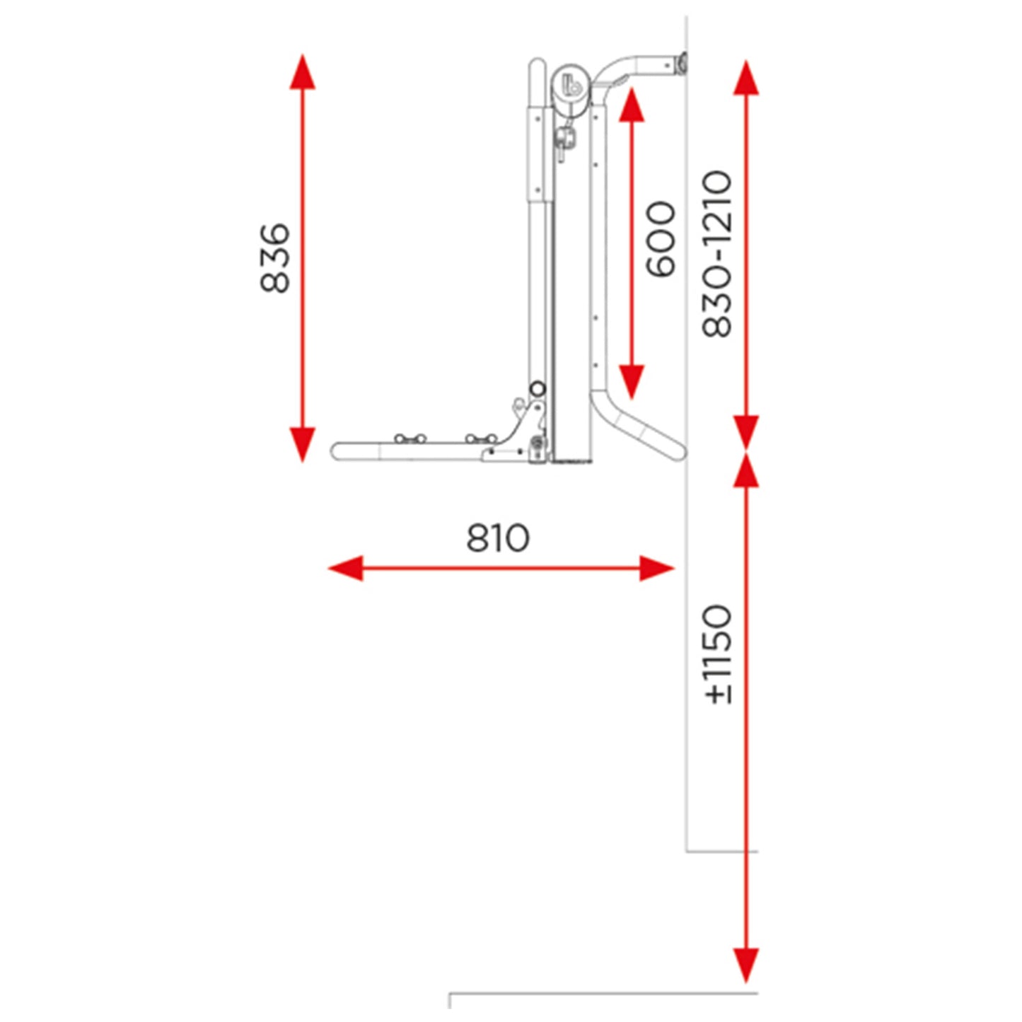 BR Systems Electric Bike Lift with Wireless Remote - Short