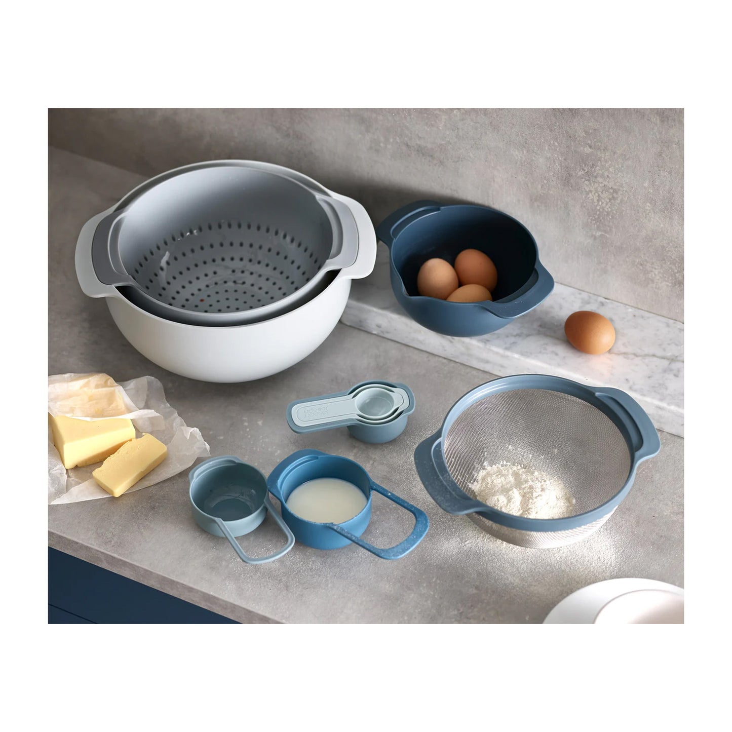 Joseph Nest 9 Piece Food Prep Set - Sky