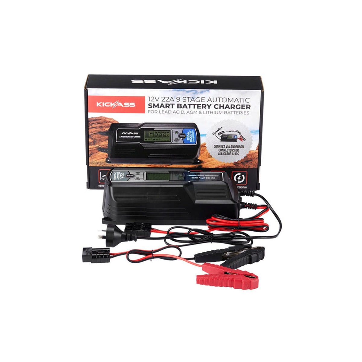 KickAss Smart Battery Charger 12V/22A