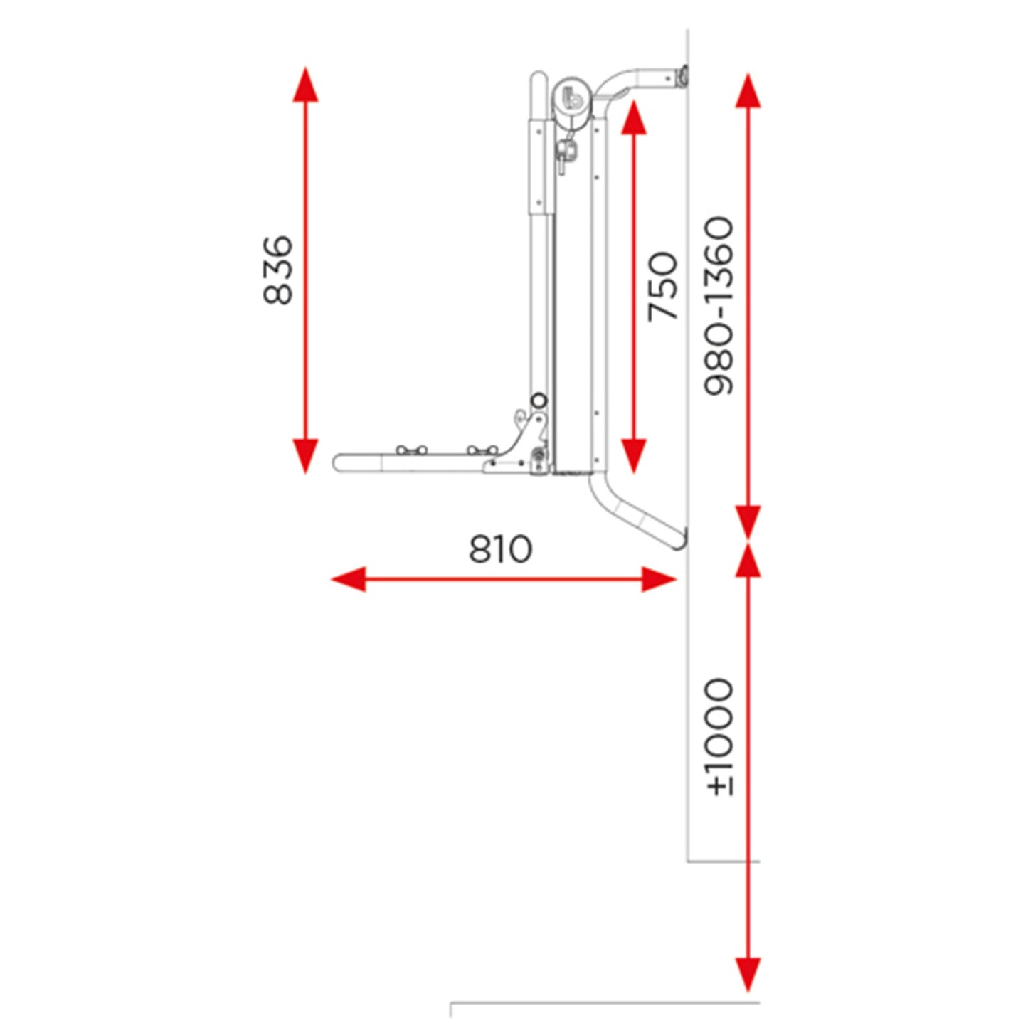 BR Systems Electric Bike Lift with Wireless Remote - Standard