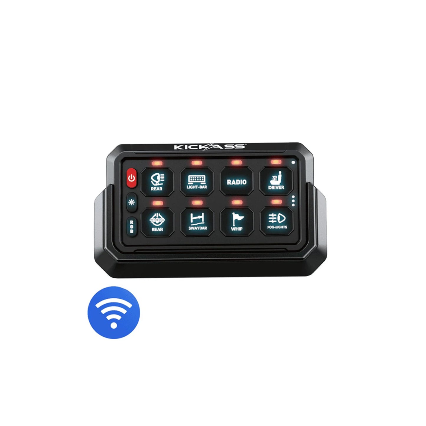 KickAss 8 Gang Wireless Switch Panel 12/24V
