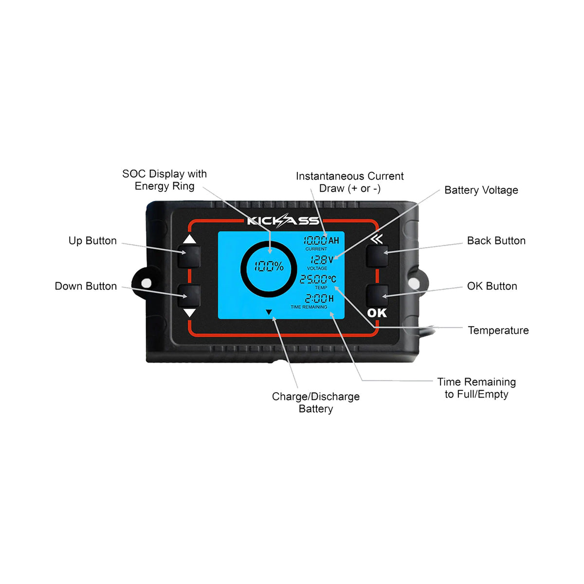 KickAss Shunt Battery Monitor 500A with Display