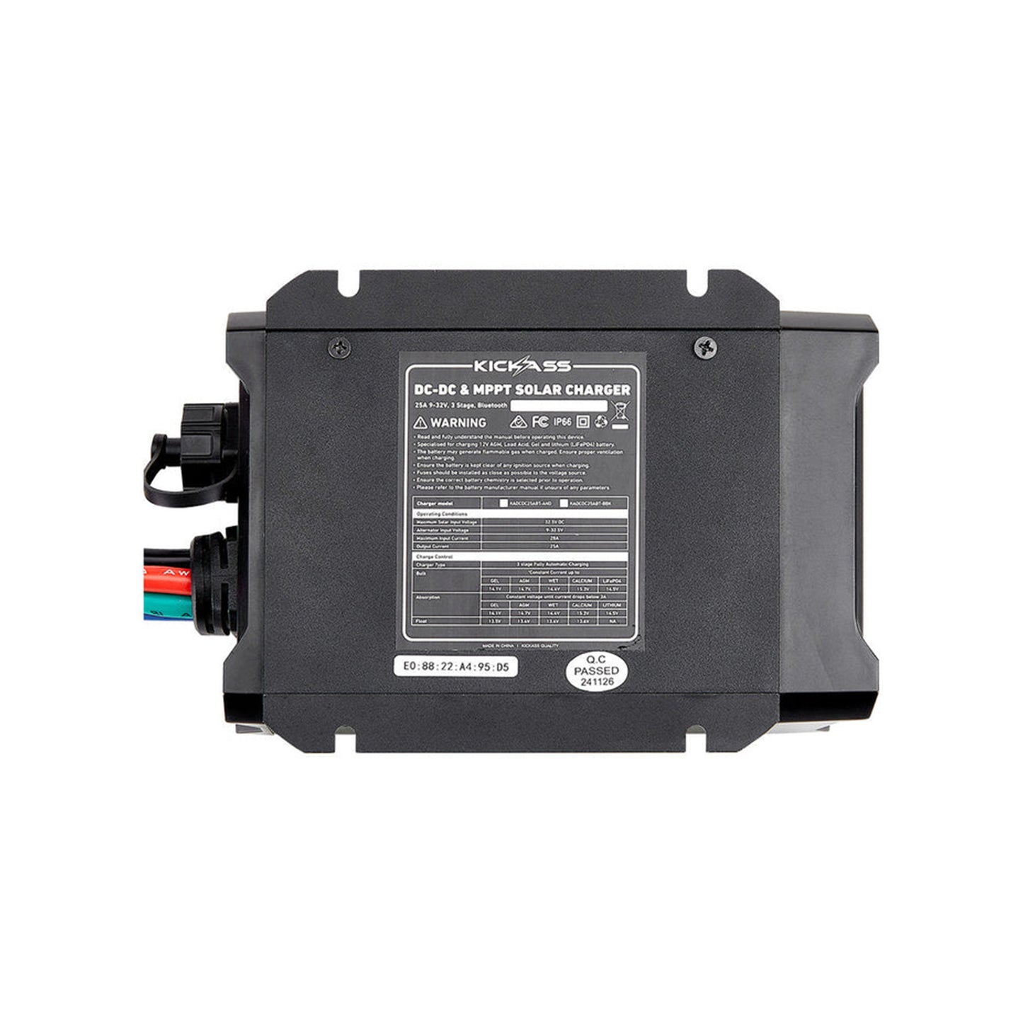 KickAss Smart DC/DC Charger with MPPT Solar Controller 12V/24V 25A