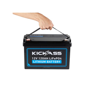 KickAss LiFePO4 Smart Lithium Battery 12V/120AH