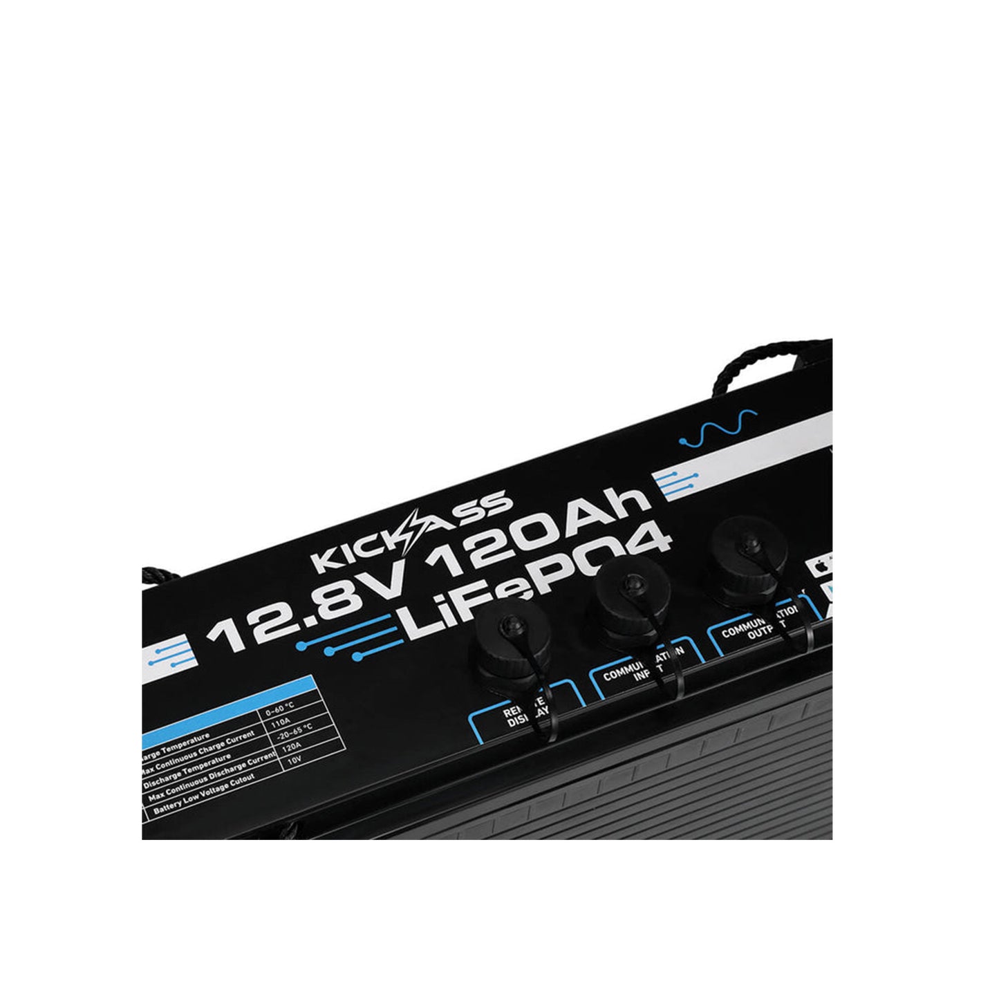 KickAss LifePO4 Smart Slimline Battery 12V/120AH