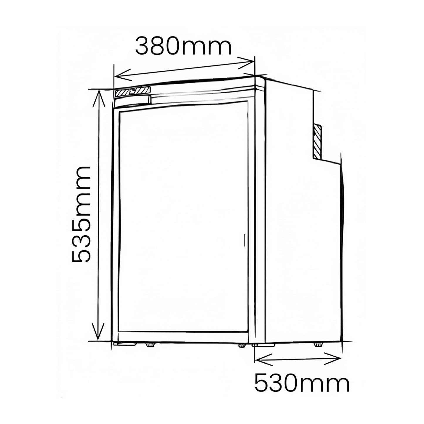 Sphere UCF44 Upright Fridge Freezer 12/24V 44L