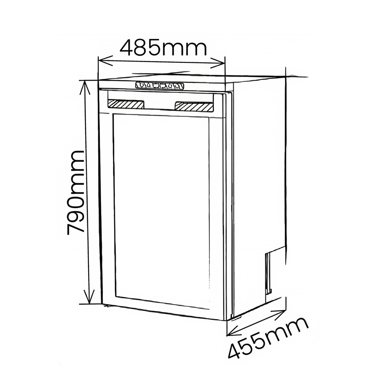 Sphere UCF83 Upright Fridge Freezer 12/24V 83L