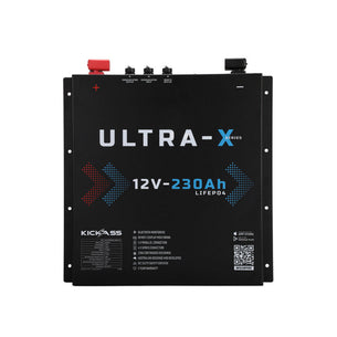 KickAss LiFePO4 Smart Ultra-X Lithium Slimline Battery 12V/230AH