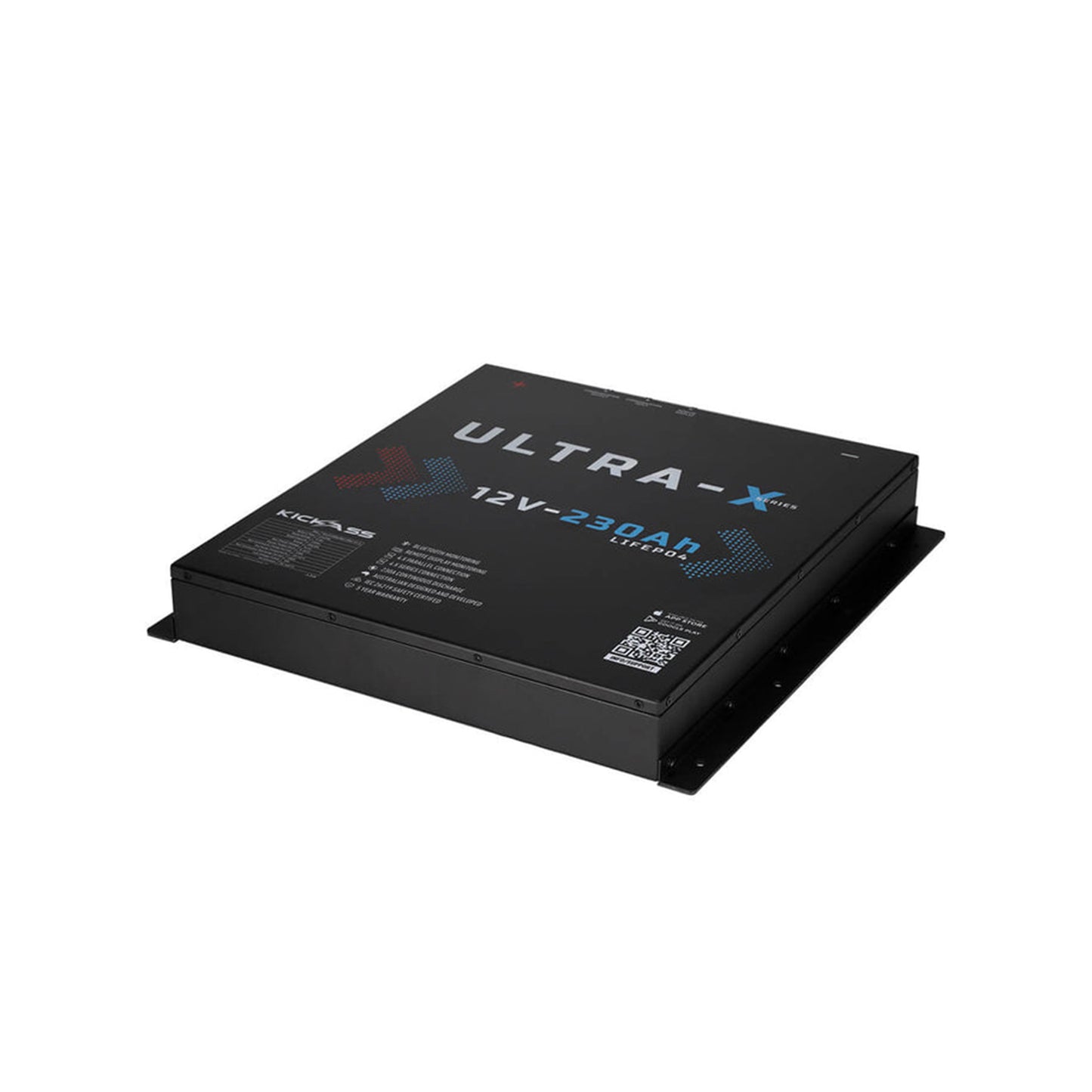 KickAss LiFePO4 Smart Ultra-X Lithium Slimline Battery 12V/230AH