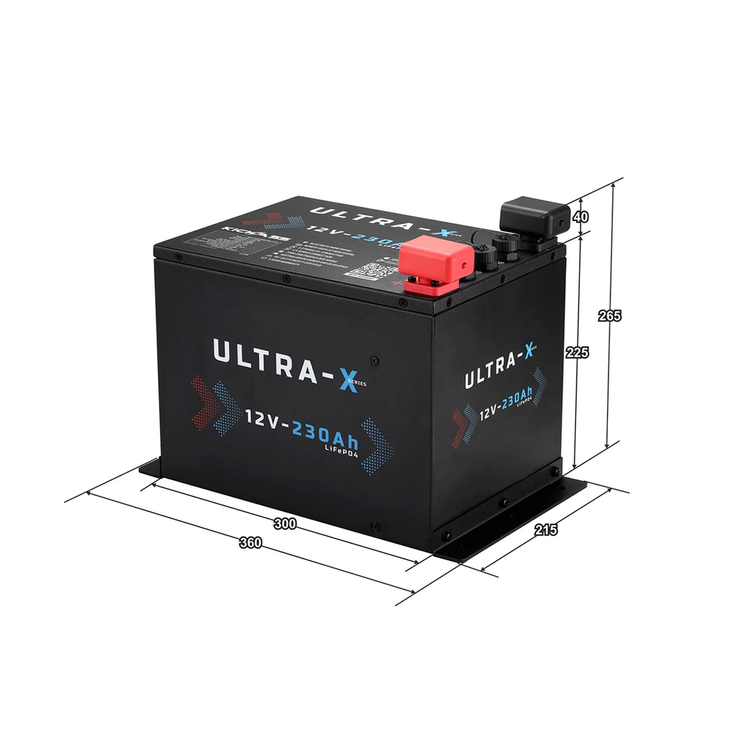 KickAss LiFePO4 Smart Ultra-X Lithium Battery 12V/230AH