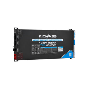 KickAss LiFePO4 Smart Ultra Slimline Lithium Battery 12V/105AH