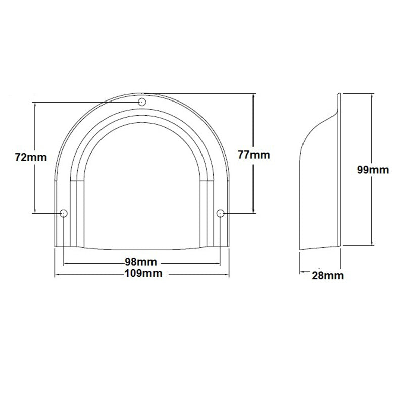 Horseshoe Vent Cover 109mm