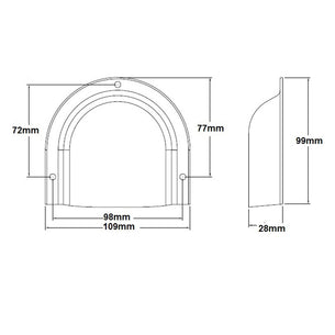 Horseshoe Vent Cover 109mm
